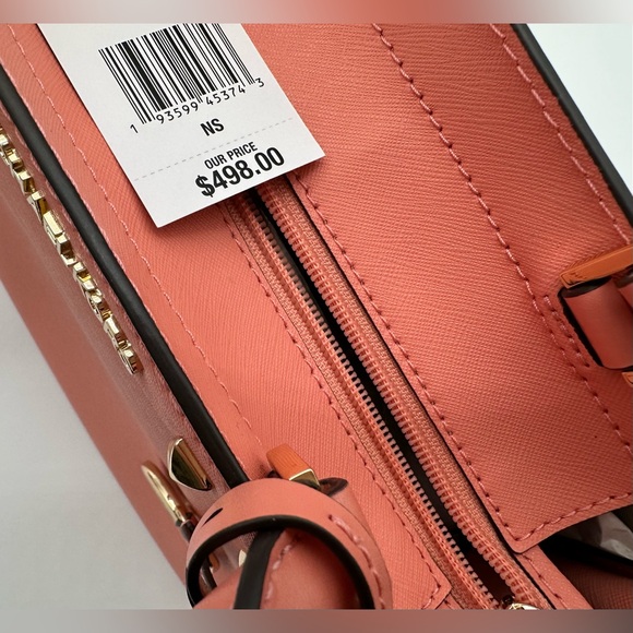 Michael Kors Medium Studded Saffiano Leather Satchel - Picture 15 of 15